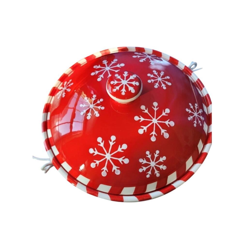 NEW Temp-Tations by Tara Snowflake 2 Qt. Casserole Dish and Insulated Carry Bag - Picture 7 of 10